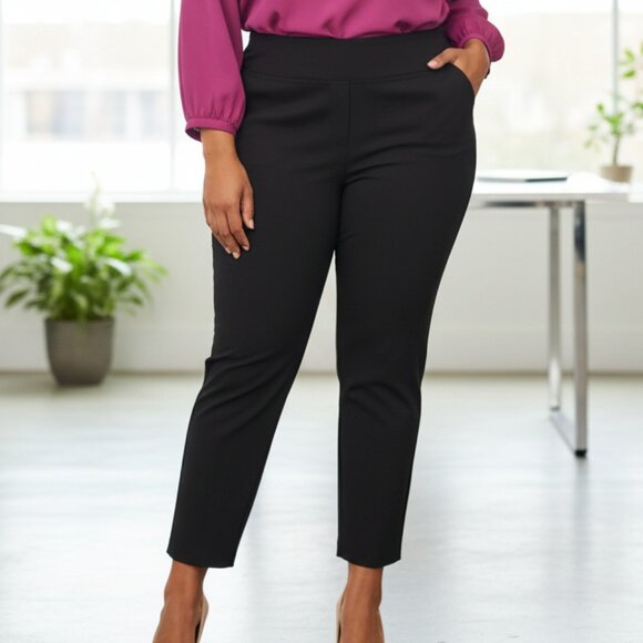 🖤 TORRID Plus Size Black Curvy Stretch Ankle Pants  / Capris | 18 🖤 - Picture 1 of 7